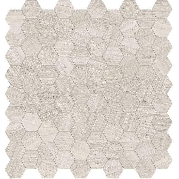 Anatolia 1.25 in (3.2 cm) Hexagon Mayfair Polished Glazed Porcelain Mosaic, STRADA