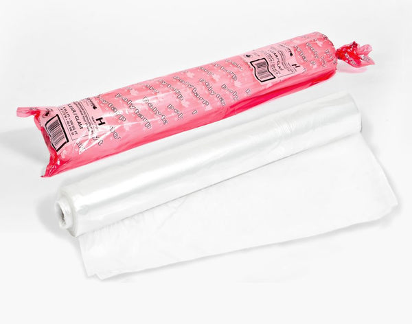 8.5' Heavy Clear Poly Drop Sheet (500 sq. ft) 