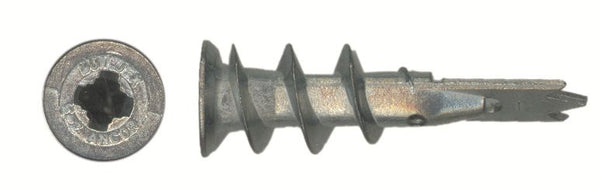 #8 Self-Drilling Zinc Drywall Anchor, Medium Duty -100/Pack