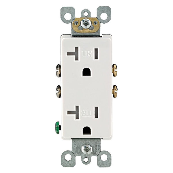 Leviton 20A Tamper-Resistant, Decora duplex Receptacle/Outlet - White