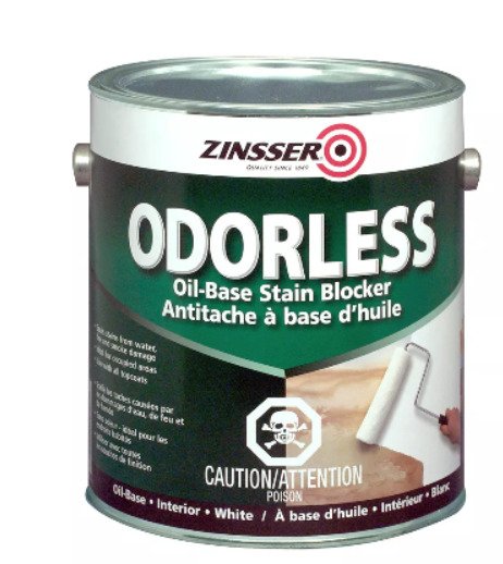 Zinsser Odorless Oil Base Stain Blocker Interior in White, 3.7L