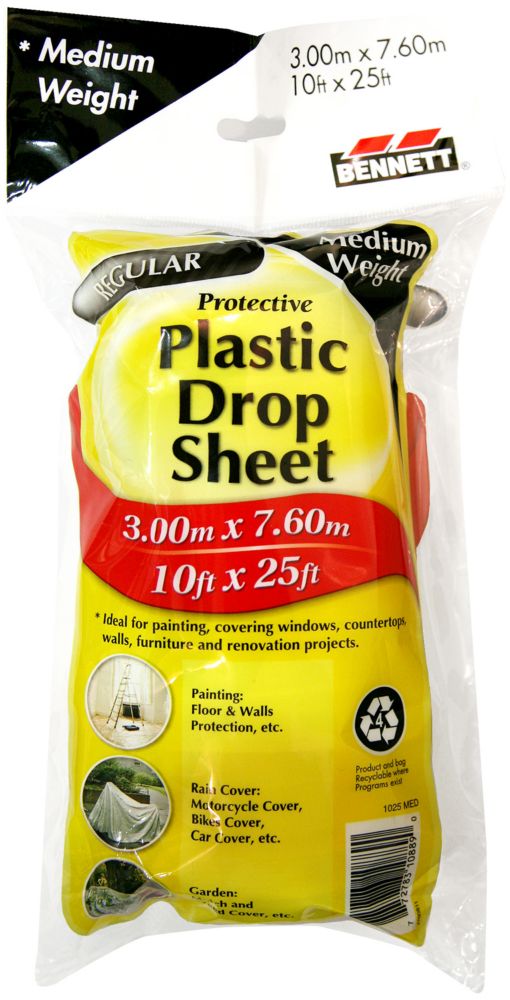 Clear 1mm Drop Cloth, 10' x 20' 