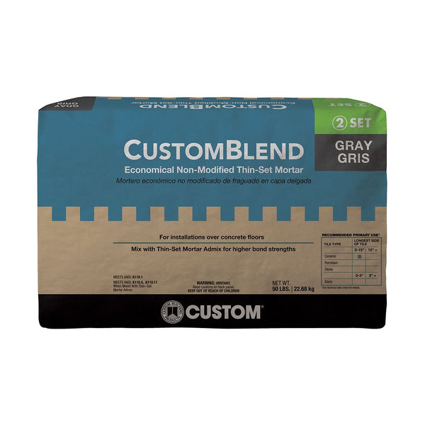 CustomBlend Standard Thin-Set Mortar Gray - 50 lbs