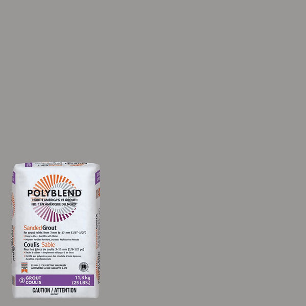 #165 Delorean Gray - Polyblend Sanded Grout - 25 lb 