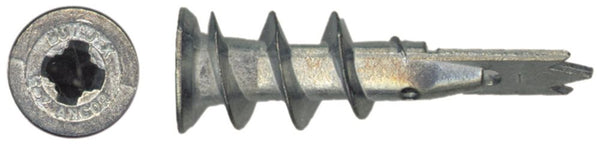 #8 Twist N Lock Self-Drilling Nylon Drywall Anchors with Screws, Heavy Duty- 50/Pack