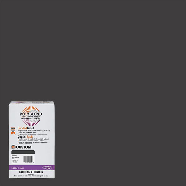 #60 Charcoal - Polyblend Sanded Grout - 7 lbs 