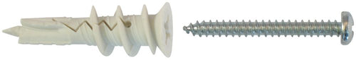 #6 Mini Twist N Lock Self-Drilling Nylon Drywall Anchor with Screws, Light Duty- 30/Pack