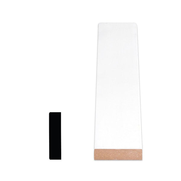 Alexandria Moulding 5/8-inch x 1 1/2-inch x 96-inch MDF Primed Fibreboard S4S Moulding