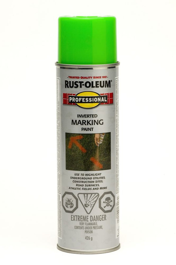Inverted Marking Paint In Fluorescent Green Aerosol - 426 g 