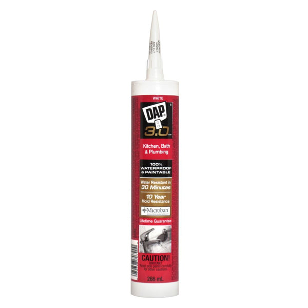 3.0 Kitchen, Bath & Plumbing High Performance Sealant - White - 266 ml