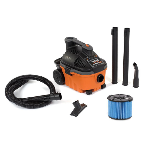 15 L 5 Peak HP Portable Wet/Dry Vacuum with Storage 