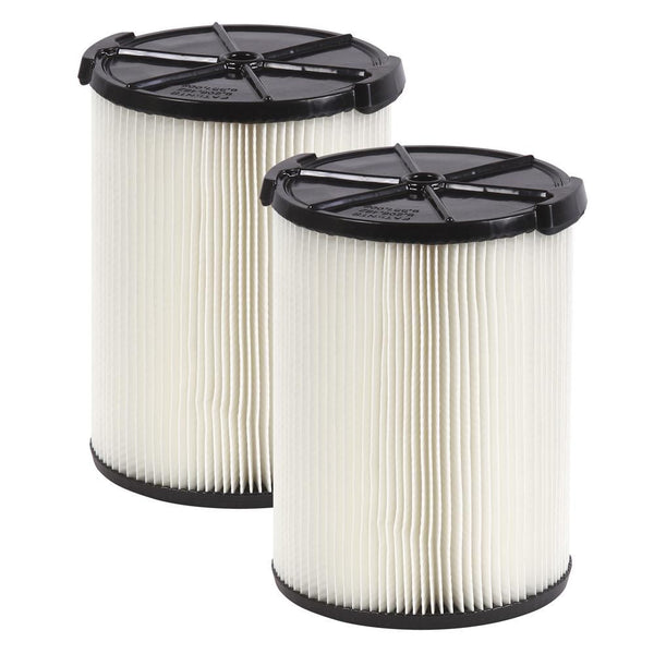 Standard Filter for 18.9 L (5 Gal.) & Larger Wet Dry Vacuums (2-Pack) 