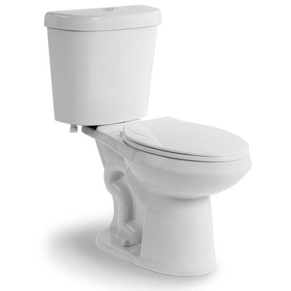 Glacier Bay All-In-One 2-Piece 4.1/6.0 LPF Dual Flush Elongated Bowl Toilet in White