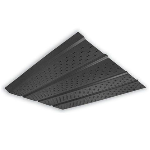 4-Panel Vented Soffit, 10 Feet - Black 