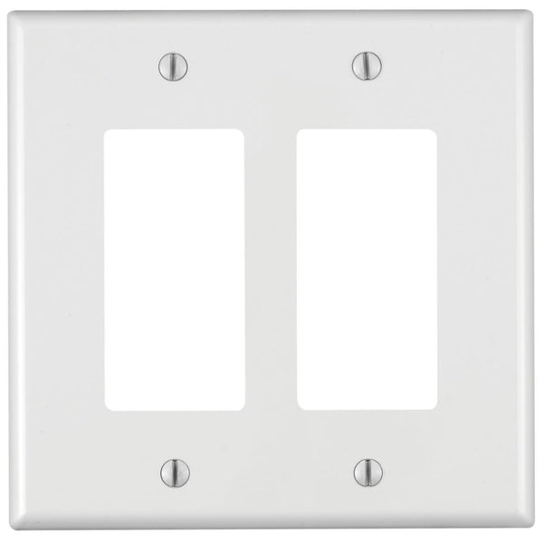 Decora 2-Gang Midway Nylon Wallplate, in White 