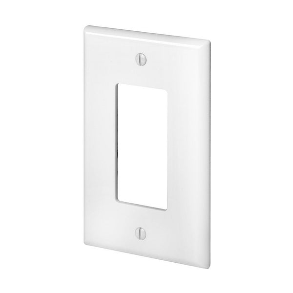Leviton Decora 1-Gang Midway Nylon wall plate, in White