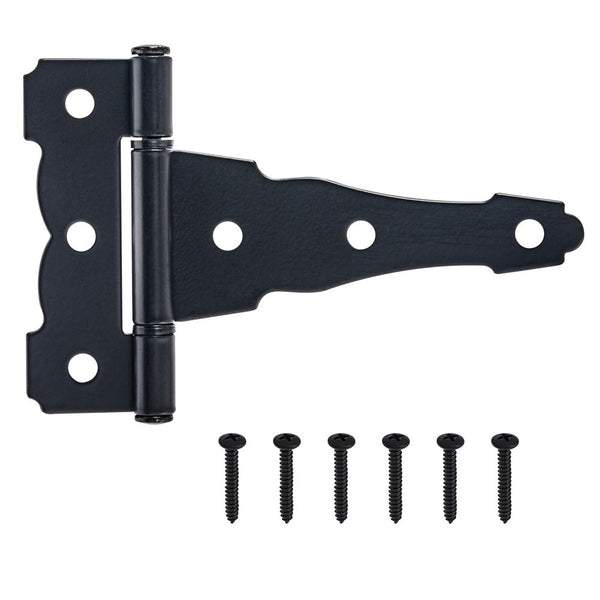Everbilt 4-Inch T-Hinge in Black - 1pk