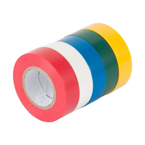 Electrical Tape, .5 Inch By 20 Feet, Assorted Colors 