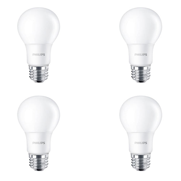 60W Soft White (2700K) A19 LED Light Bulb (4-Pack) 