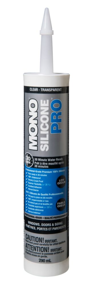 Silicone PRO Premium Silicone Rubber - Window & Door Sealant - Clear - Transparent - 290 ml 