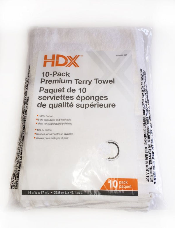 10 Pack Cotton Terry Towels Premium 