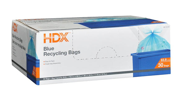 Blue Recycling Bags 83.3 L 