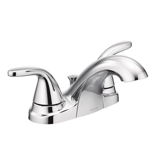 MOEN Adler 4-inch Centerset 2-Handle Low-Arc Bathroom Faucet in Chrome
