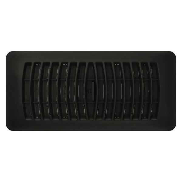 HDX 4 inch x 10 inch Plastic Floor Register - Black