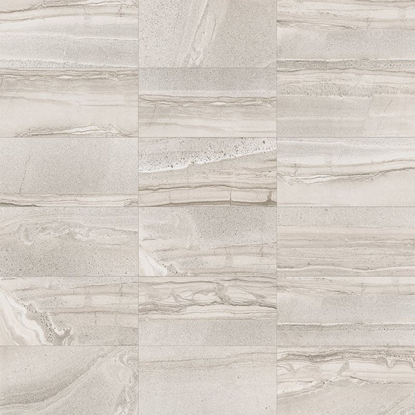 3 x 12 in (7.1 x 30 cm) Amelia Matte Glazed Porcelain Bullnose, MIST