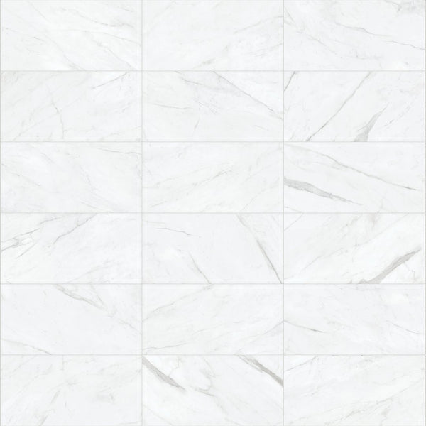 3 x 12 in (7.1 x 30 cm) Altezza Matte Glazed Porcelain Bullnose, CARRARA