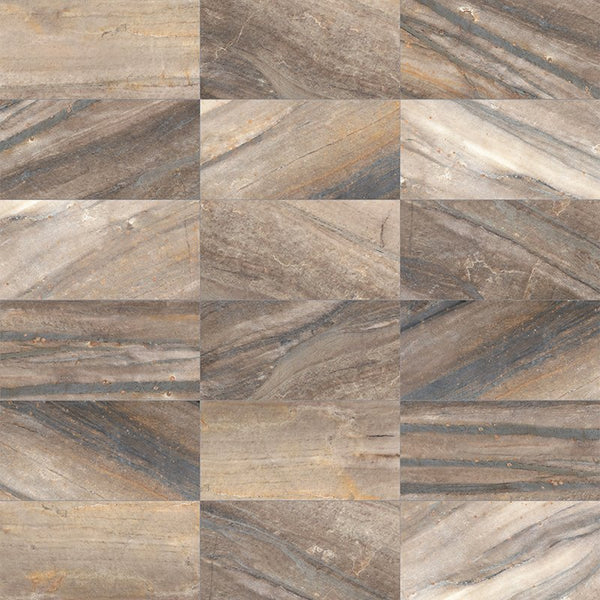 Anatolia 12 x 24 in (30 x 60 cm) Evolution Matte Pressed Glazed Porcelain, EARTH