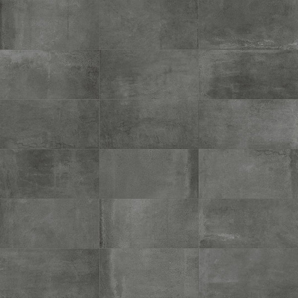 Anatolia 3 x 24 in (7.1 x 60 cm) Industria Matte Color Body Porcelain Bullnose, GRAPHITE