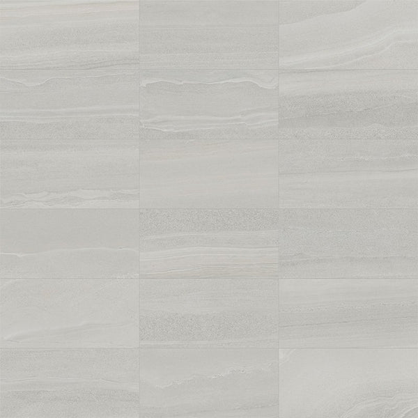 Anatolia 13 x 13 in (33 x 33 cm) Davenport Matte Pressed Glazed Porcelain, ASH