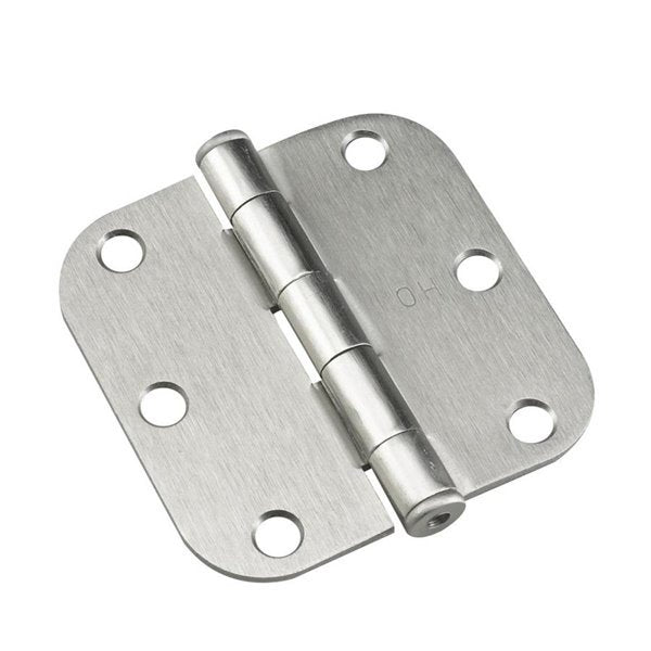 Onward Full Mortise Butt Hinge, 3 in (76 mm), 5/8-in Radius, Brushed Nickel