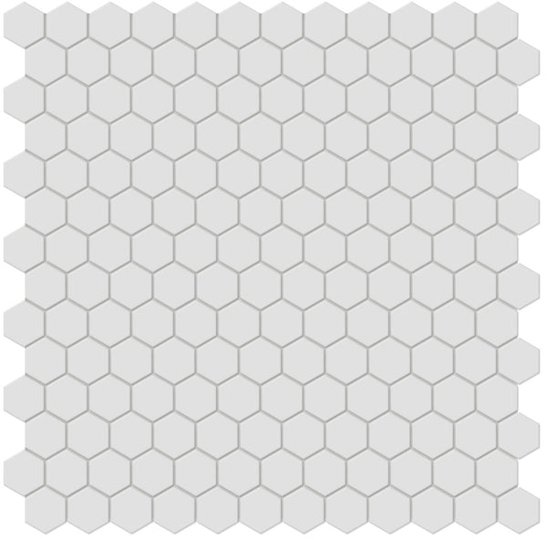 Anatolia 1 in (2.6 cm) Hexagon Soho Matte Glazed Porcelain Mosaic, GALLERY GREY