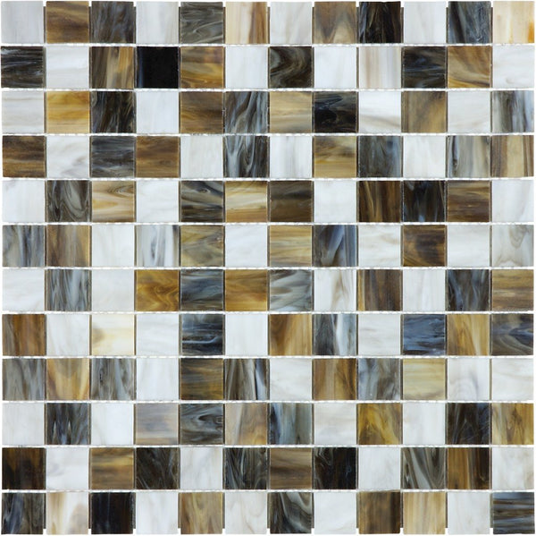 Anatolia 1 x 1 in (2.5 x 2.5 cm) Baroque Stained Glass Mosaic, CORALLO