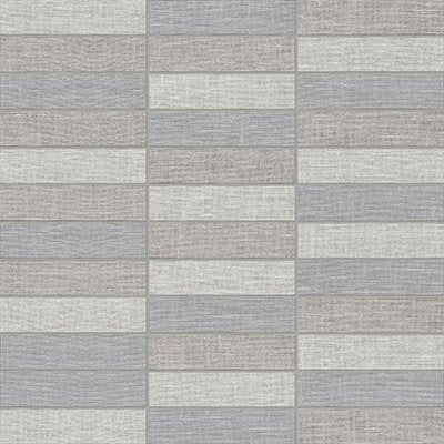 Anatolia 1 x 4 in (2.5 x 10 cm) Stacked Belgian Linen Matte Color Body Porcelain Mosaic, DARK BLEND