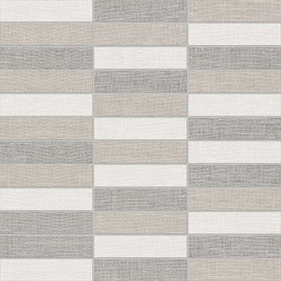 Anatolia 1 x 4 in (2.5 x 10 cm) Stacked Belgian Linen Matte Color Body Porcelain Mosaic, LIGHT BLEND