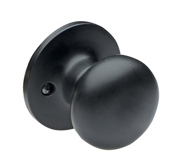 33-384BLK Capri Dome Knob Dummy Black Round Rose