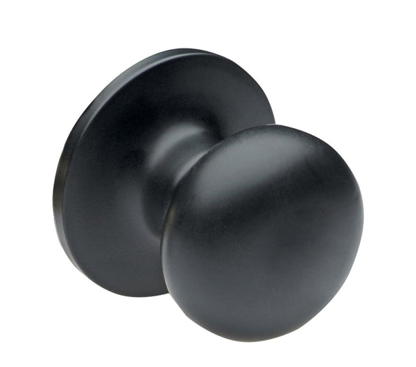 33-D3834BLK Capri Dome Knob Passage Black Round Rose