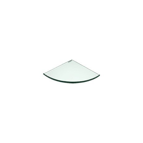 Anatolia 9 in (23 cm) Tempered Glass Corner Shelf - 12mm Recessed Mount