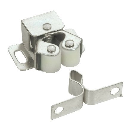 Double Roller Catch in Satin Nickel