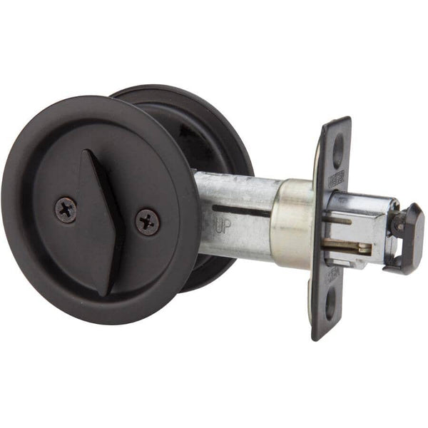 Taymor Round Pocket Door Handle Privacy in Black