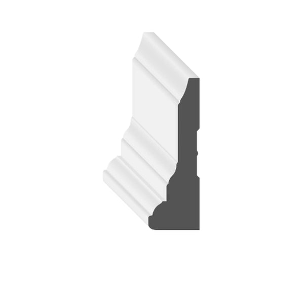 MDF 2 Step Backband Casing 3 1/2 x 1 1/4 (16' Lengths)