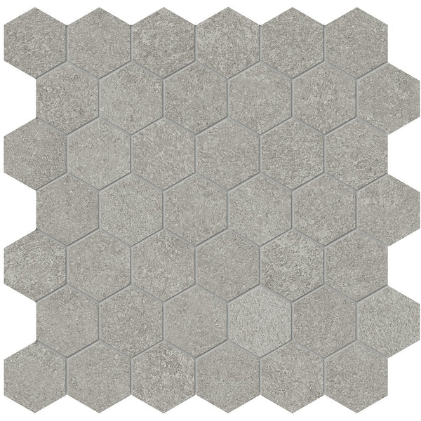 Anatolia 2 in (5 cm) Hexagon Mjork Matte Color Body Porcelain Mosaic, CLAY
