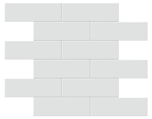 Anatolia 2 x 6 in (4.8 x 14.8 cm) Brick Soho Matte Glazed Porcelain Mosaic, GALLERY GREY