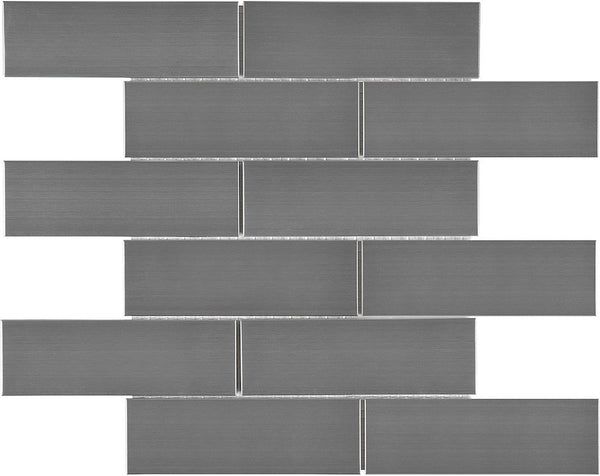 Anatolia 2 x 6 in (5 x 15 cm) Brick Stainless Steel Mosaic