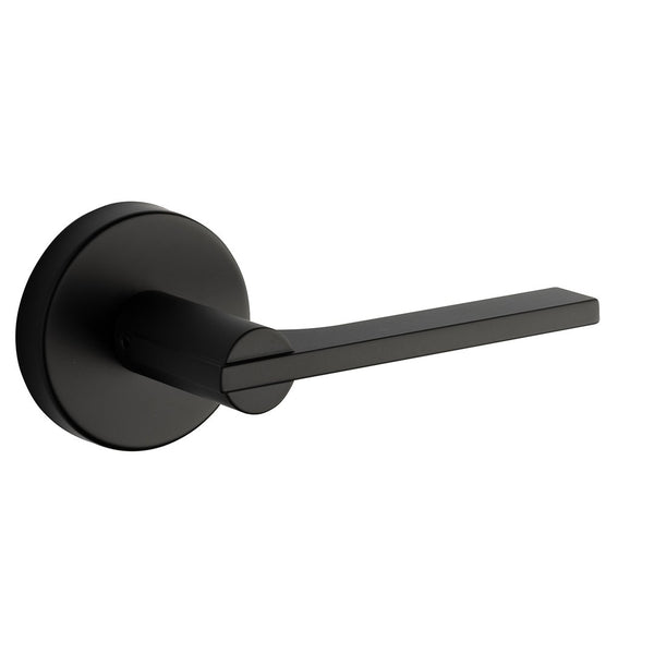 30-D007424BLK Arc Deco Lever Privacy Black Round Rose