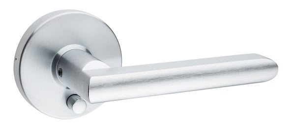 30-D006434SC Vega Lever Passage Satin Chrome Round Rose