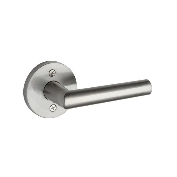 33-D009064SN Cross Flow Lever Keyed Satin Nickle Round Rose